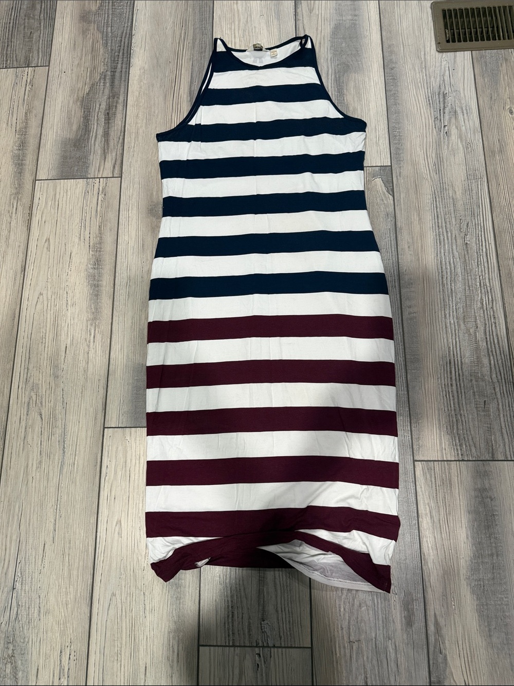 Ted Baker Navy & White Striped Sleeveless Dress
